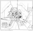 Plan Zamościa z 1932 r. Zaznaczono Park Miejski na terenach pofortecznych.   