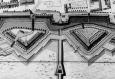 The final form of   Bastion II on the plan of 1847. The neck of Bastion is completely filled with casemates,  Bastion has no orylons..   