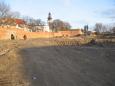 Bark zachodni po zakończeniu odbudowy, formowanie czoła Bastionu I, listopad 2011 r. Fot. K. Wielgus.   