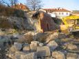 Odbudowa lewej (wschodniej) kazamaty Bastionu II. Listopad 2011 r. Fot. K. Wielgus.   
